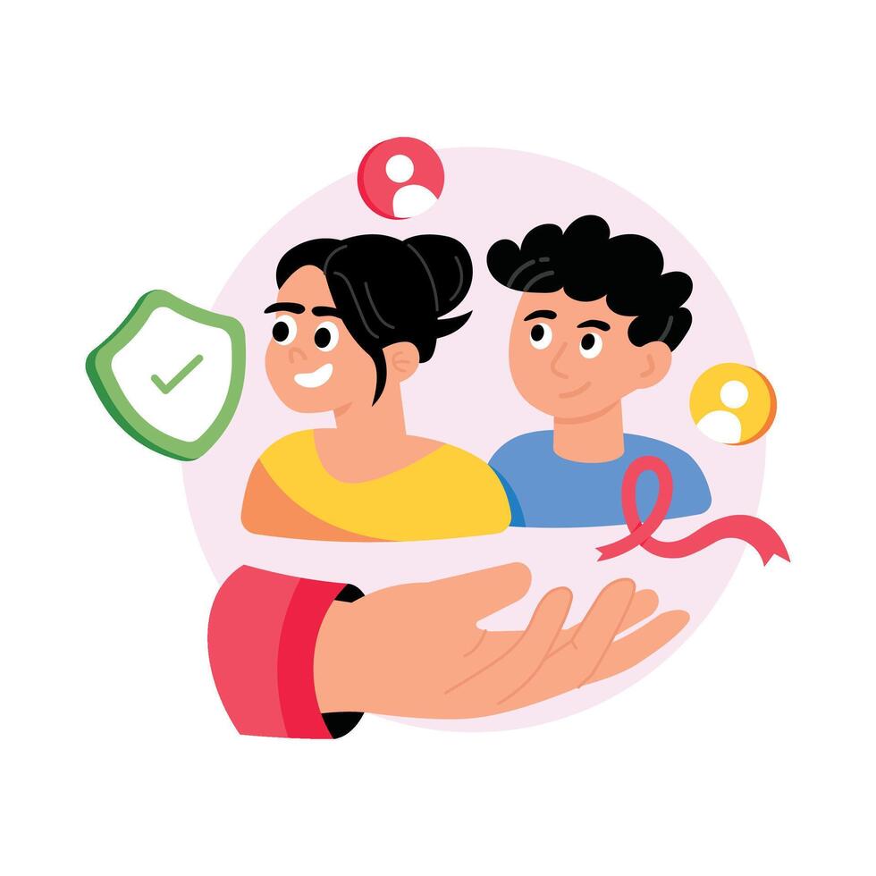 Social Awareness Concepts Style illustrations. EPS 10 File stock illustration vector