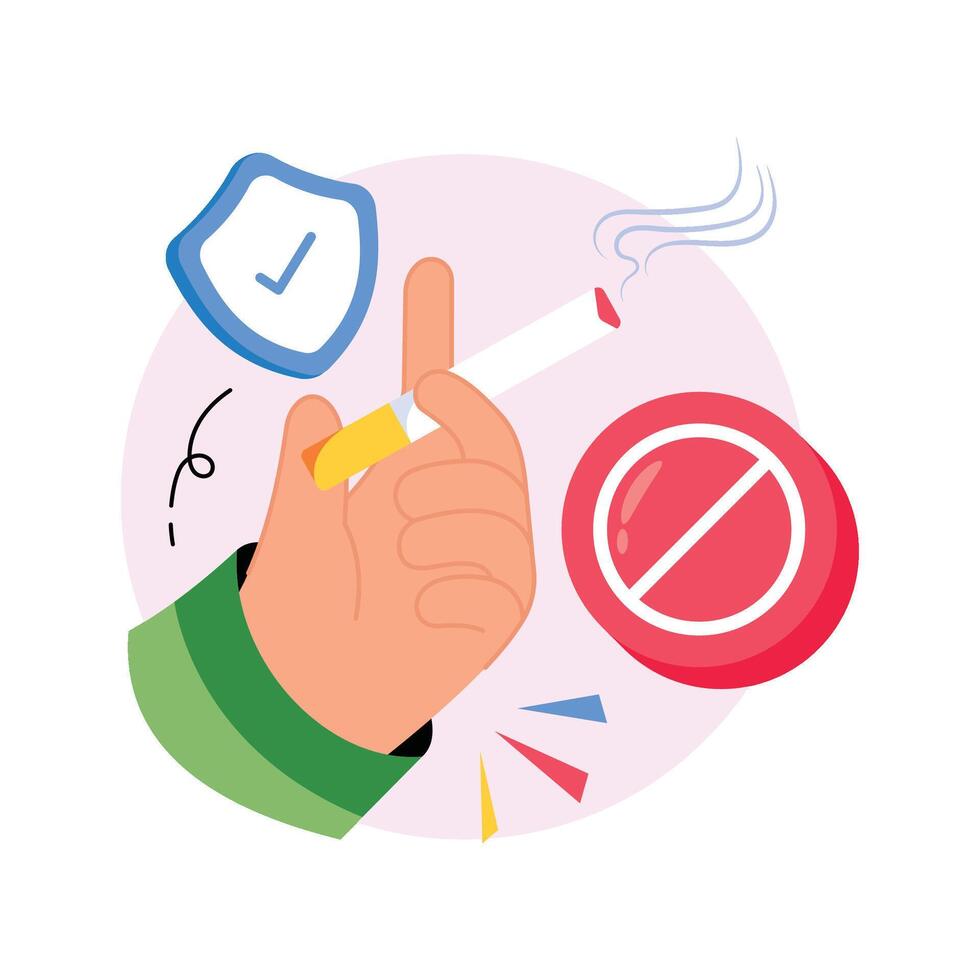 Smoking Cessation Concepts Style illustrations. EPS 10 File stock illustration vector