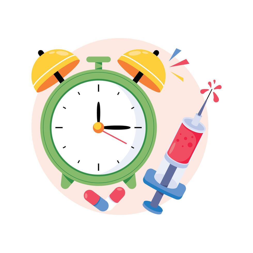 Medicine Time Concepts Style illustrations. EPS 10 File stock illustration vector