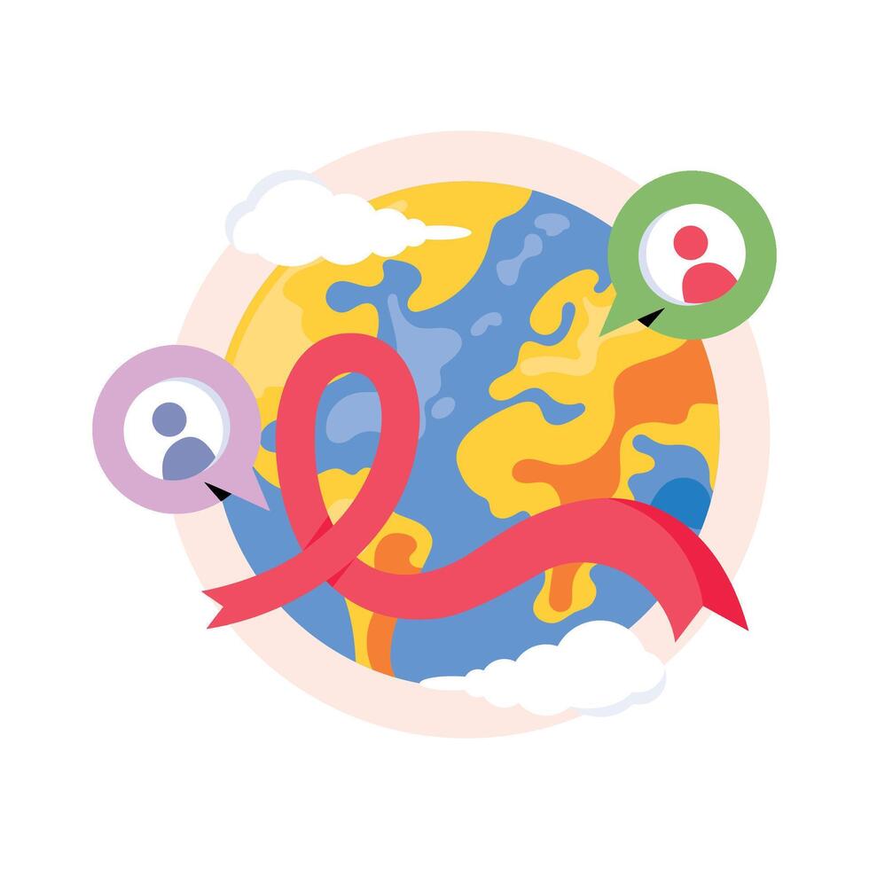 World Aids Day Concepts Style illustrations. EPS 10 File stock illustration vector