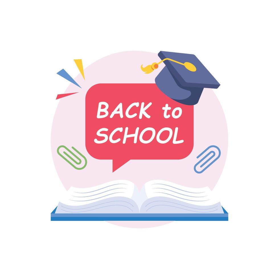 Back To School Concepts Style illustrations vector