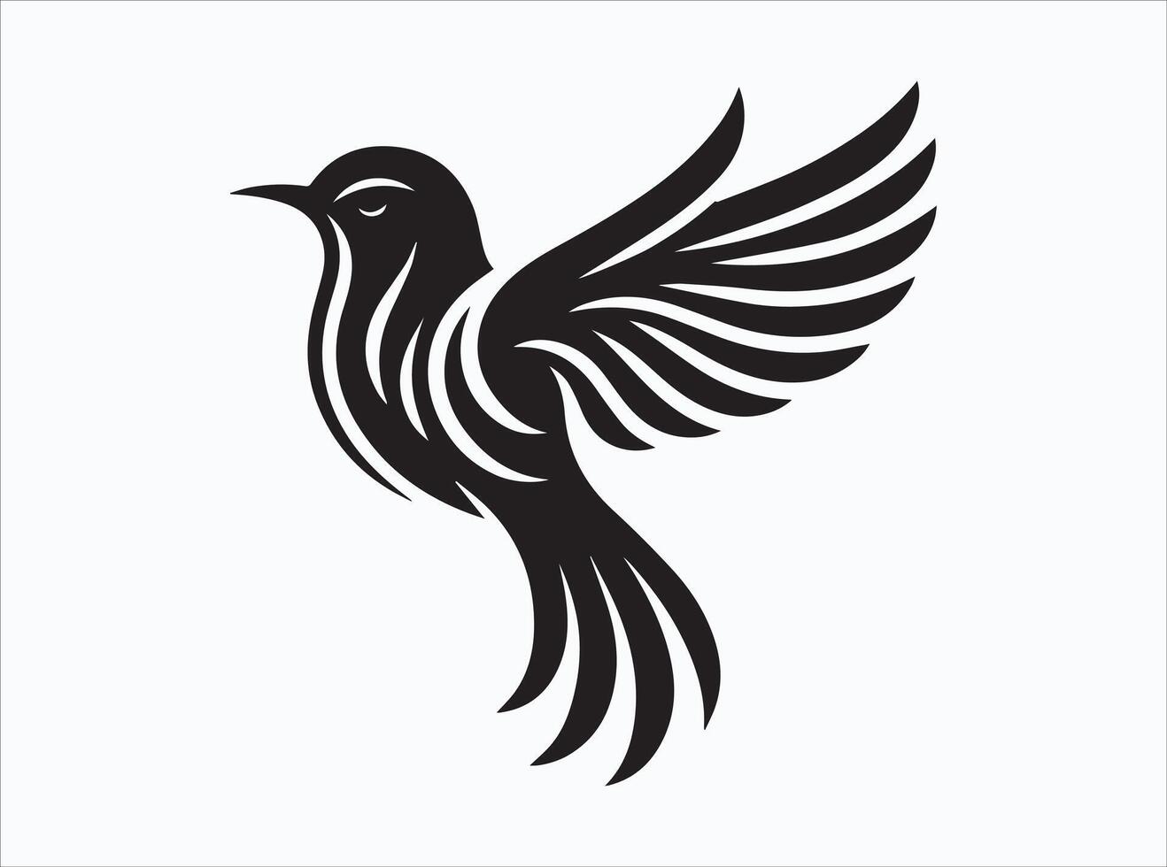 Black Color Birds Silhouette of Different Species vector