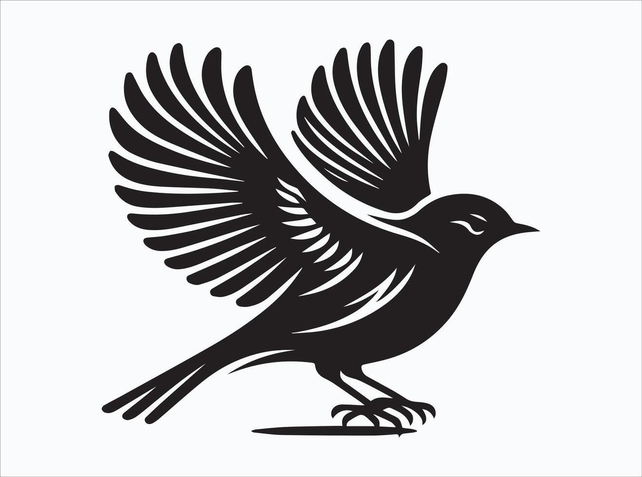 Decorative Black Color Birds Silhouette for Home and Print vector