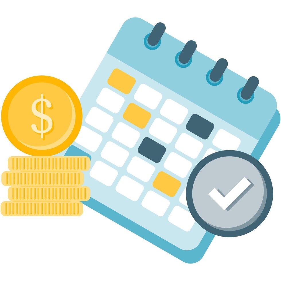 financial planning, business illustrations and financial reports vector