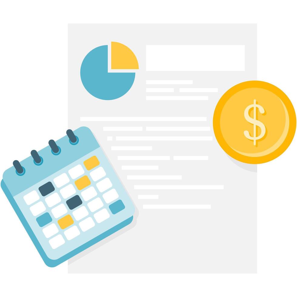 budget planning, financial illustrations and capital management vector
