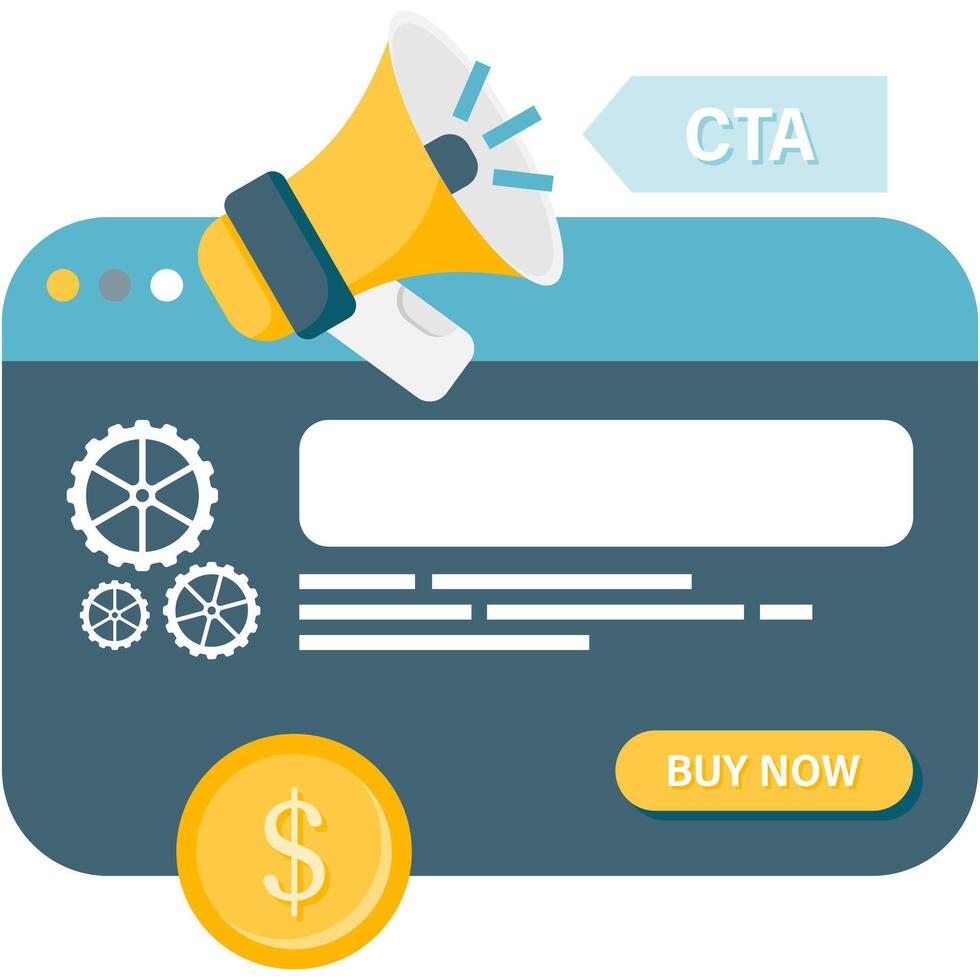 Call to action, campaign illustrations and brand promotions vector