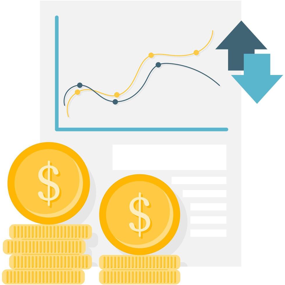 cash flow management, financial illustrations and capital management vector