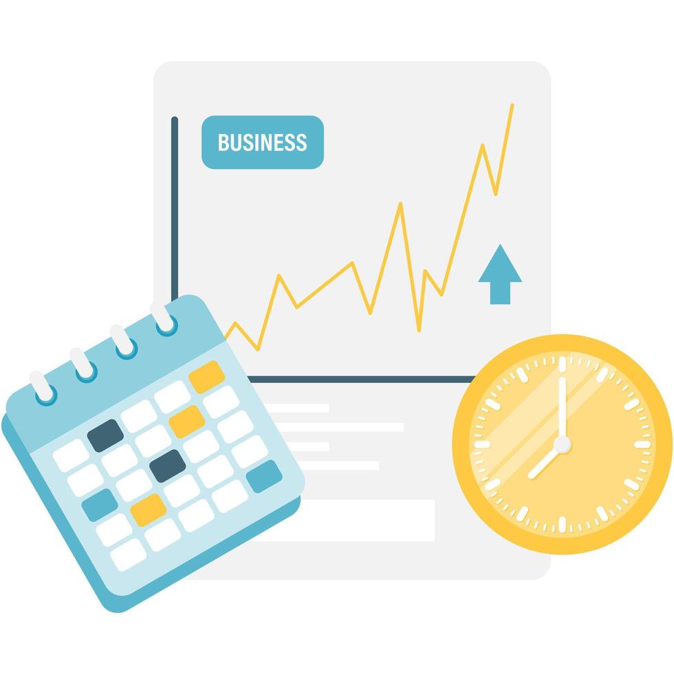 Business Growth Report, financial reports and business analysis vector