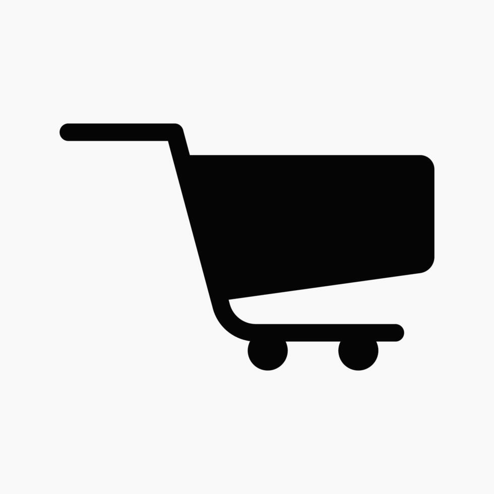 Minimalist Shopping Cart Icon for E-commerce vector
