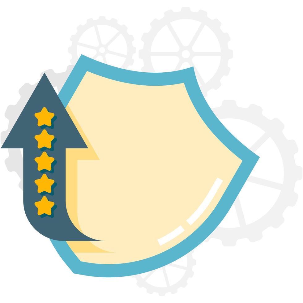 shield with arrow, System Security Enhancement vector