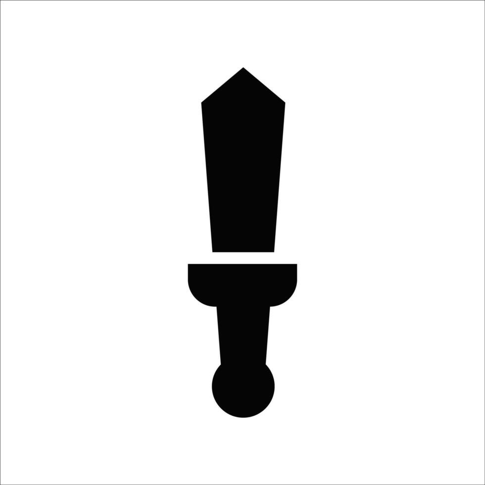 Stylized Black Sword Icon for Design Use vector