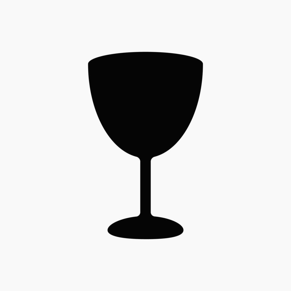 Elegant Black Wine Glass for Fine Dining vector