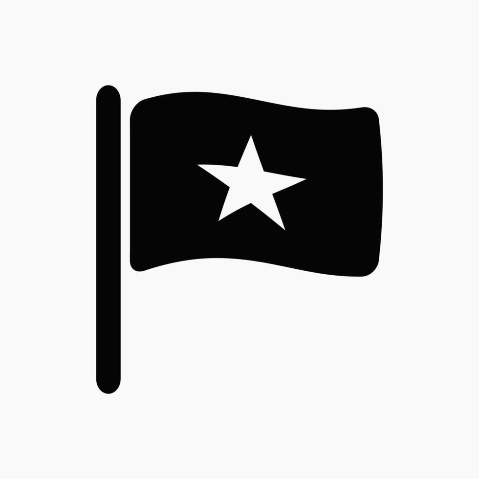 Flag Icon with Star Symbol vector