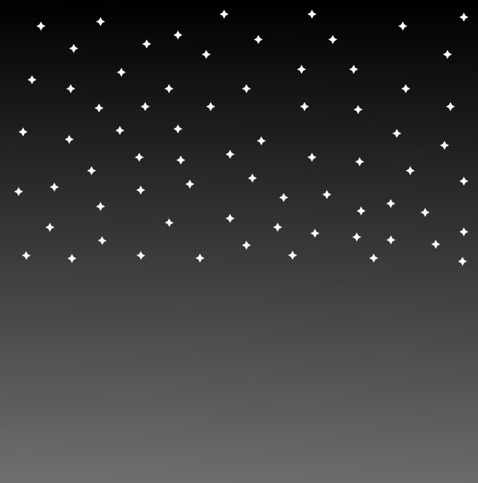 Abstract black grey gradient night star sky background. Wallpaper design vector