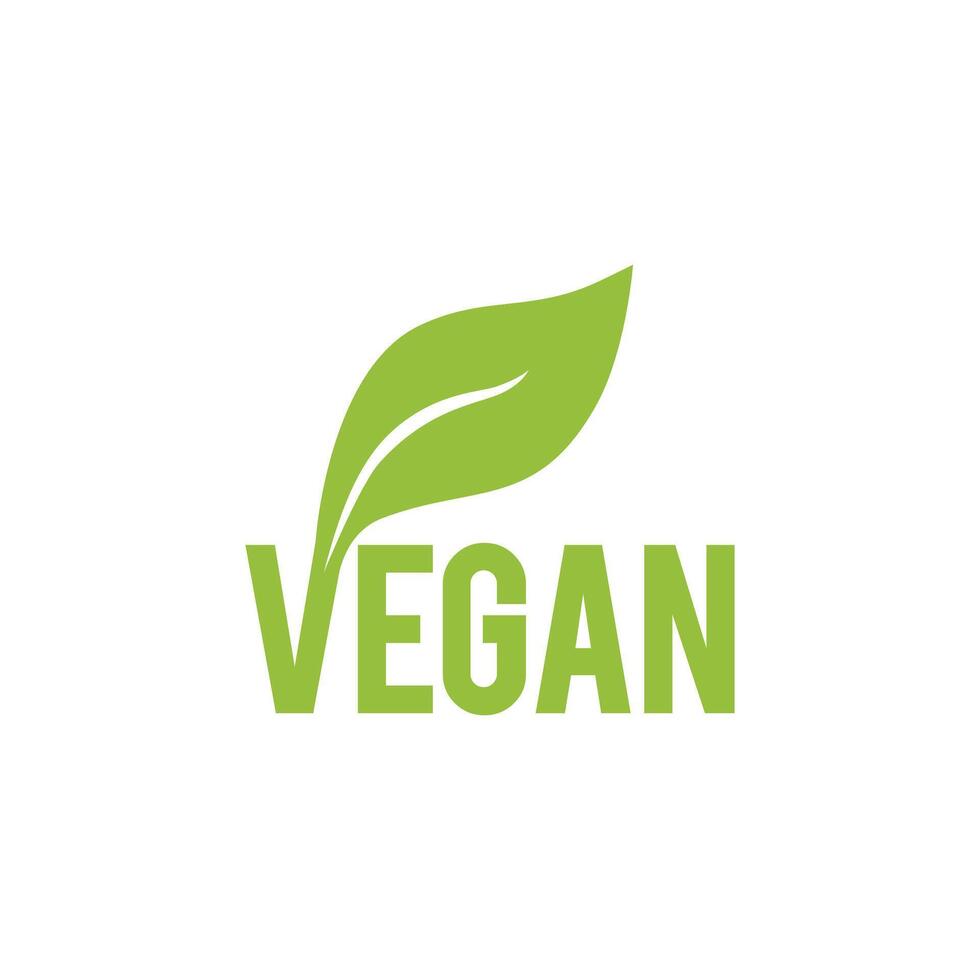 Vegan logo design vector