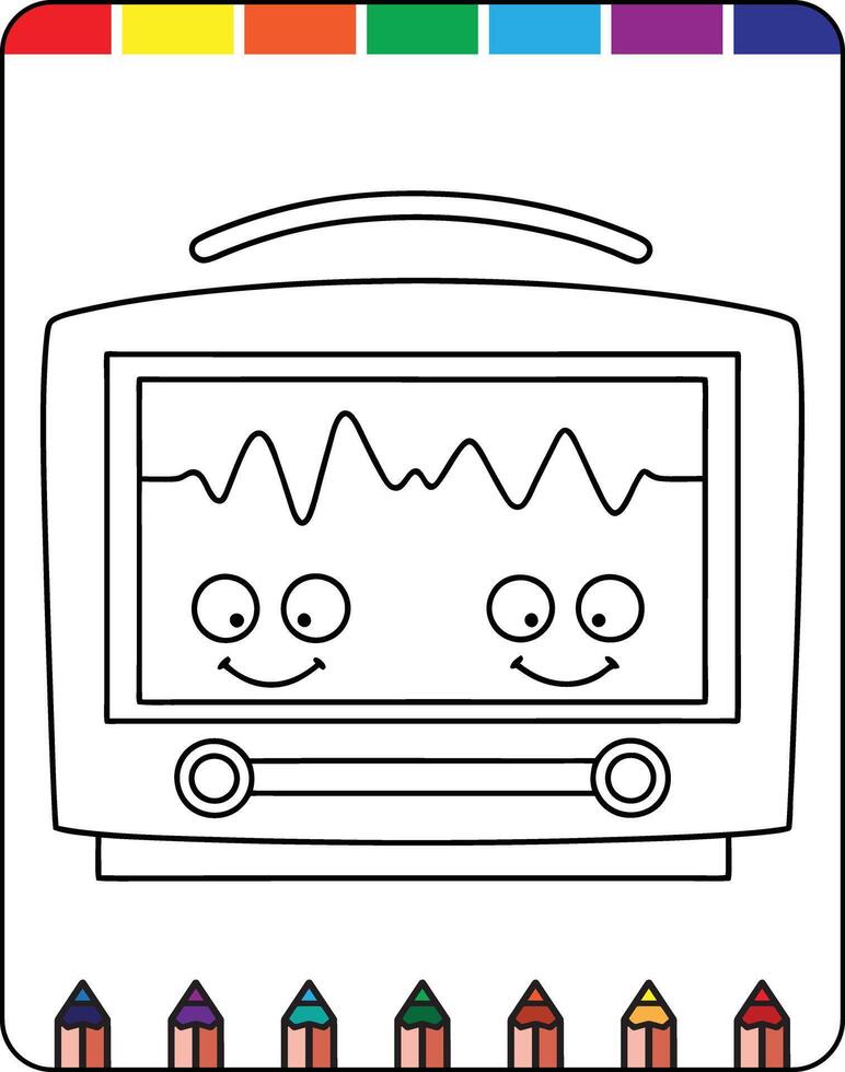 An image of a cartoon television with two faces vector