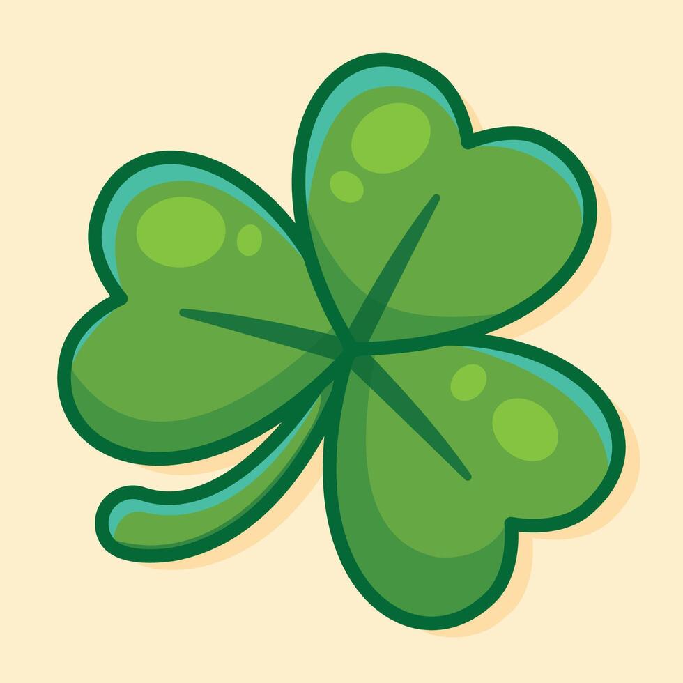 Trefoil clover. Hand-drawn Illustration vector
