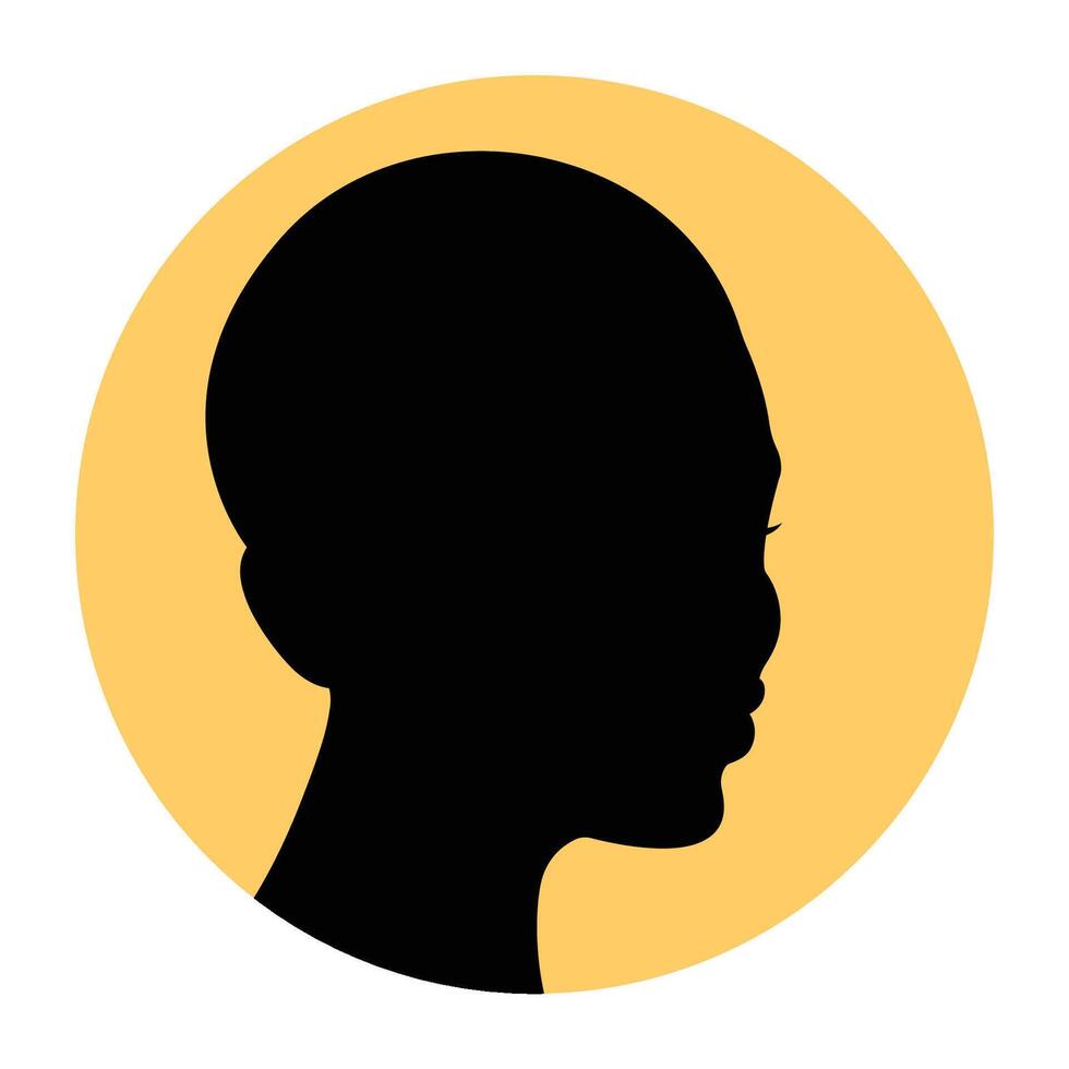 Silhouette of a woman. illustration. vector