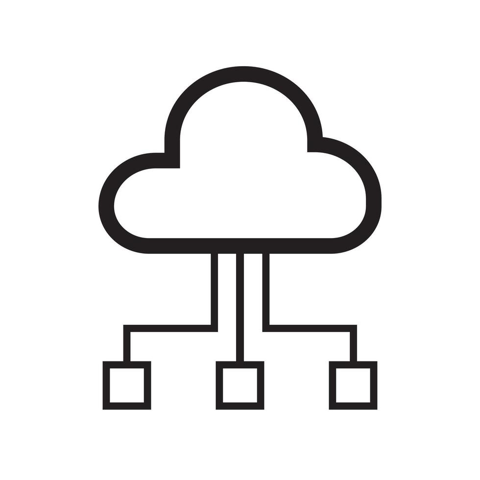 Cloud computing icon illustration vector