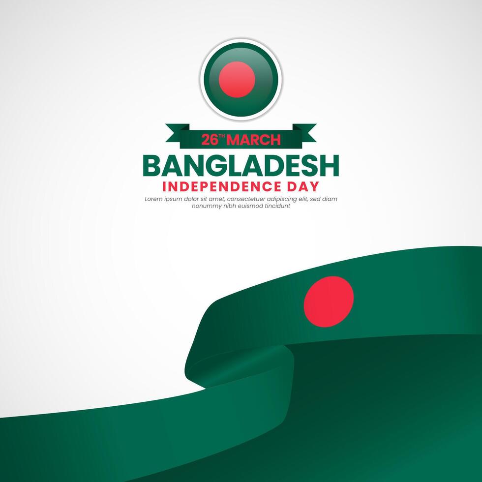 Bangladesh flag for independence day banner background on a white background vector