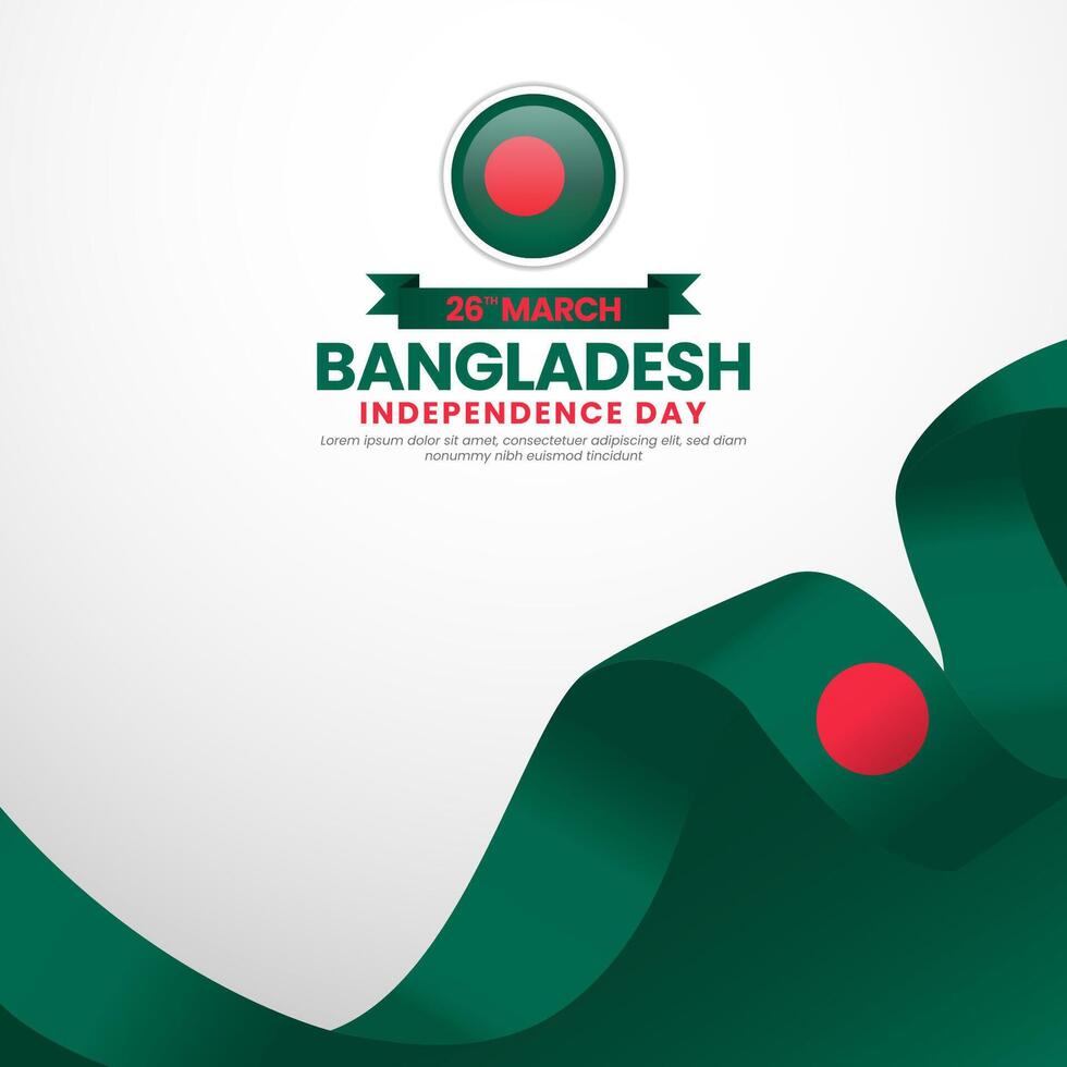 Bangladesh flag for independence day on a white background vector