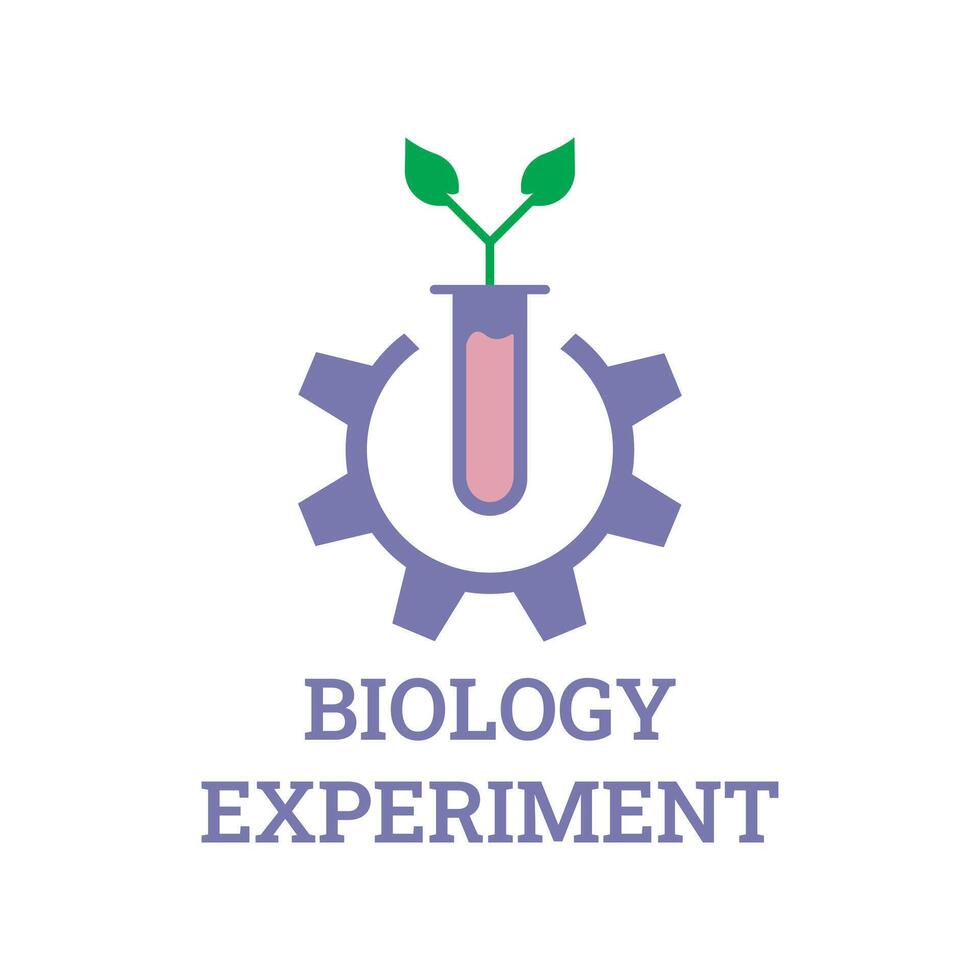 The logo for biology experiment vector