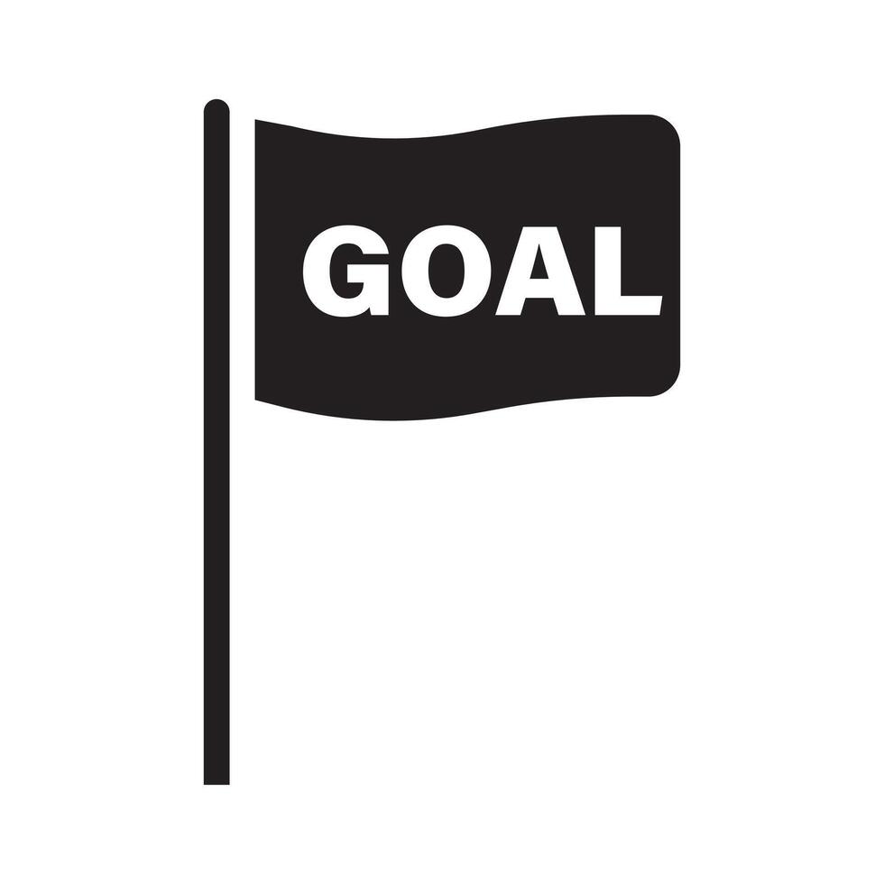 Goal flag icon illustration vector