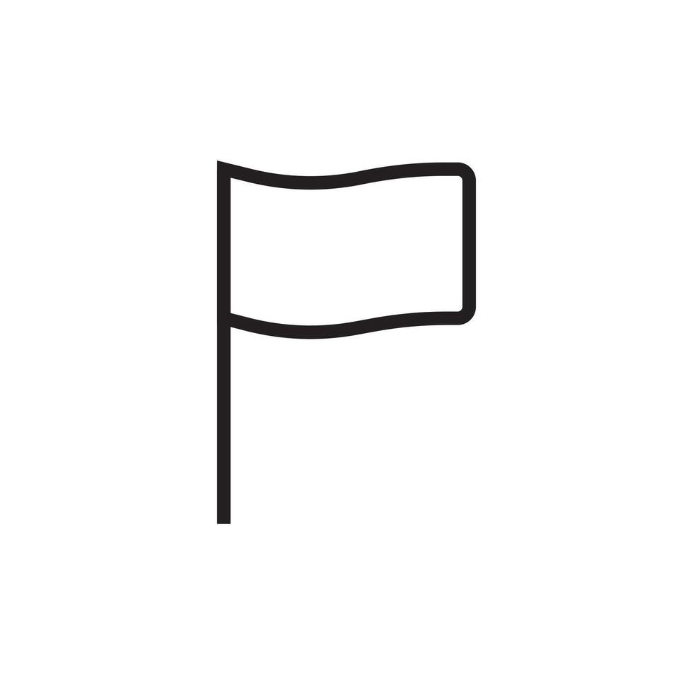 A black and white flag icon on a white background vector