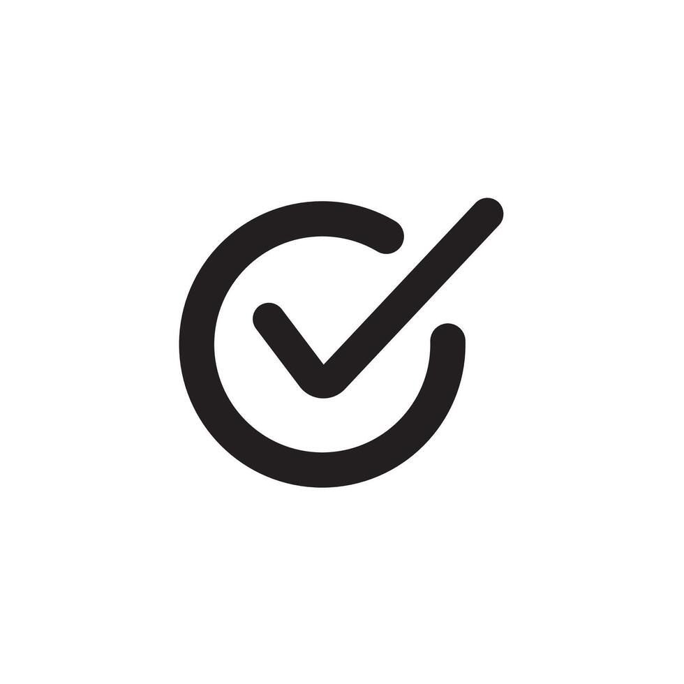 Check mark icon illustration vector