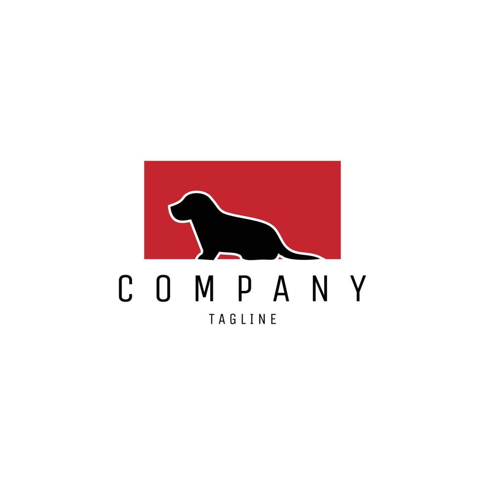 dog logo sitting silhouette . premium simple design. best for logo, badge, emblem, icon, sticker design. available in eps 10 vector