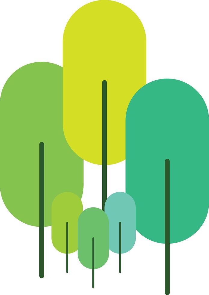 Flexible and versatile tree illustration, suitable for a variety of design projects. Its minimalist design makes it easy to adapt to various styles. vector