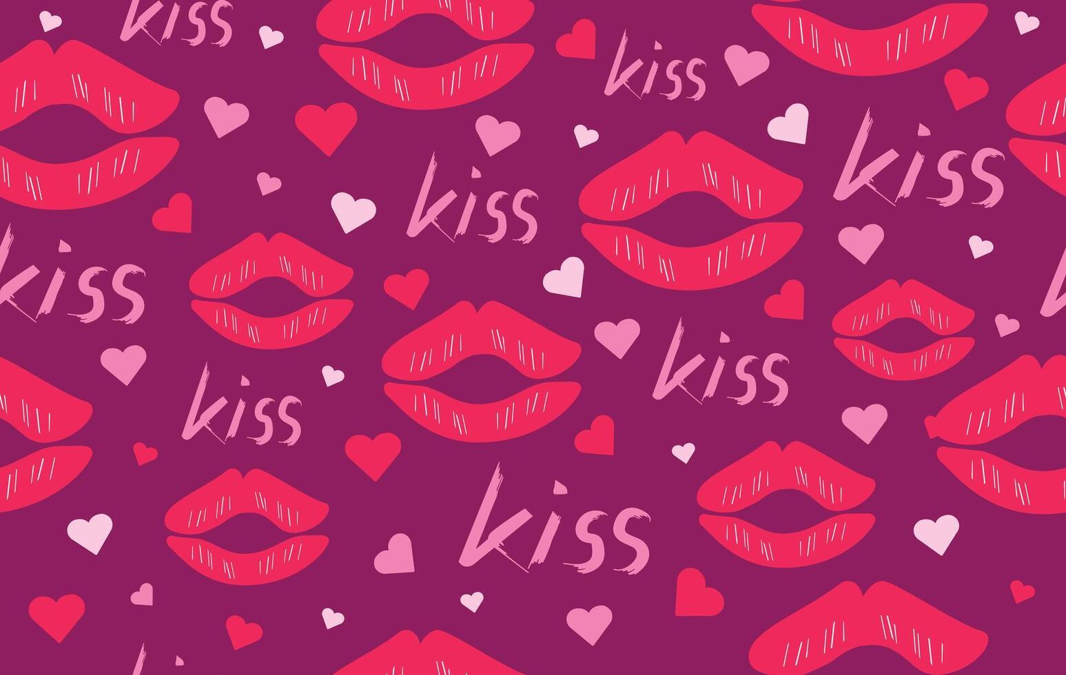 Valentine pattern seamless fabric Valentine day. Kiss pattern on purple background. Designed for background ,wallpaper ,valentine pattern ,wrapping paper ,couple ,fabric ,anniversary ,sweetheart vector