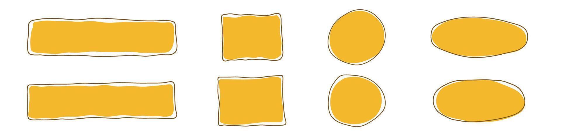 hand drawing blob border background doodle line vector