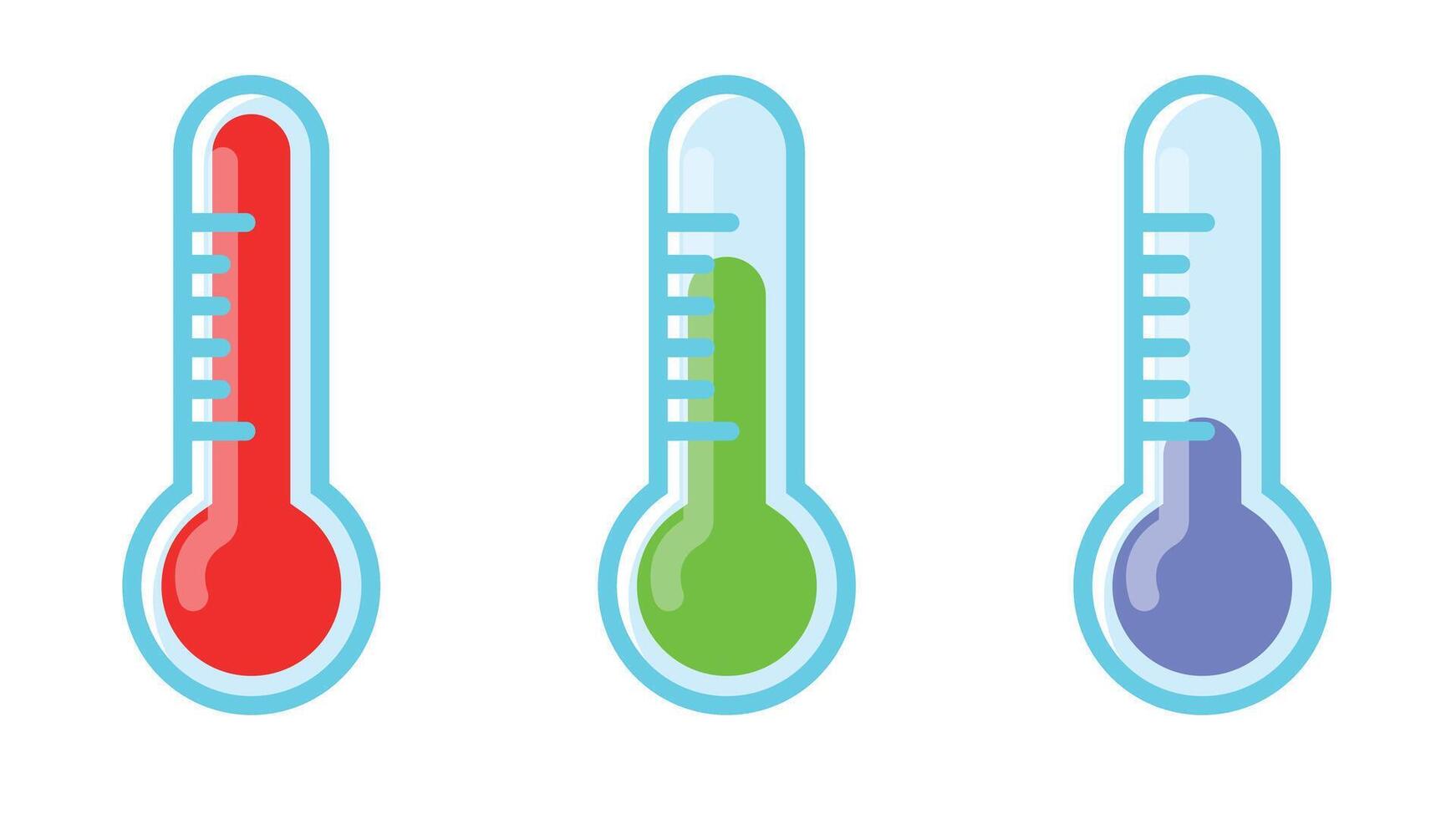 thermometer temperature cold hot weather flat symbol icon vector