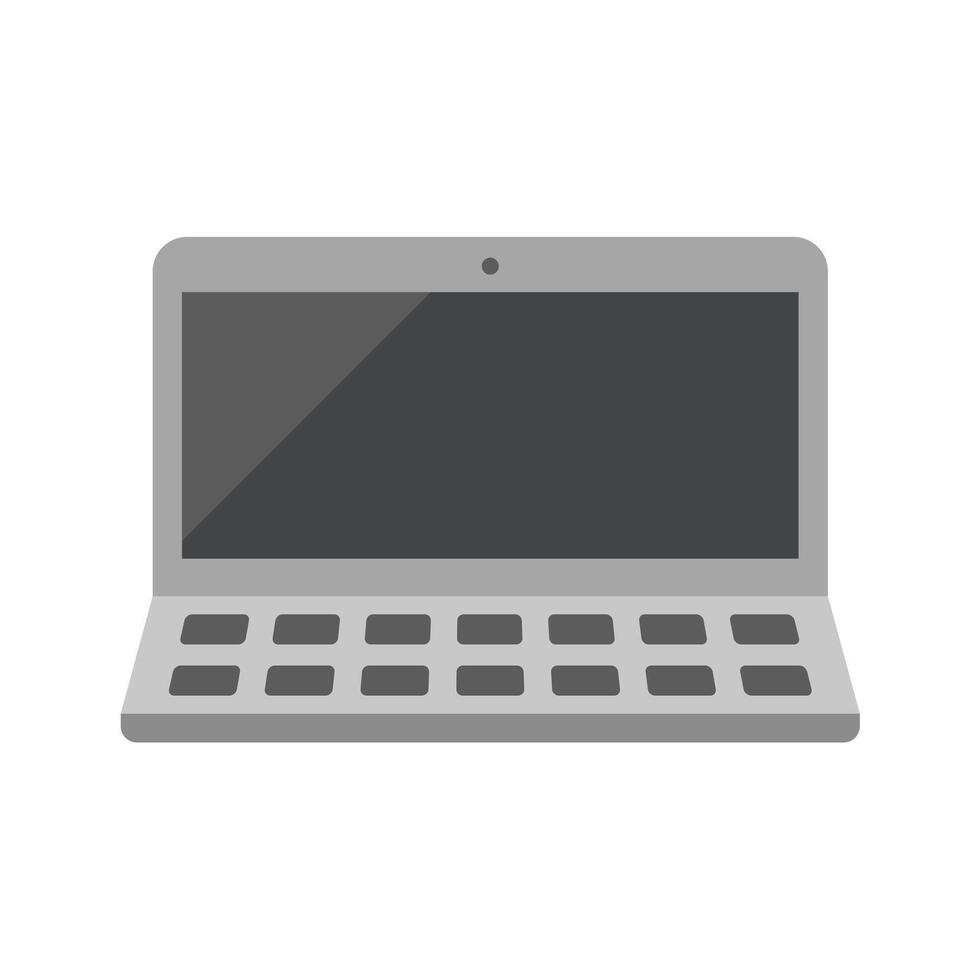Drawing of laptop on white background vector