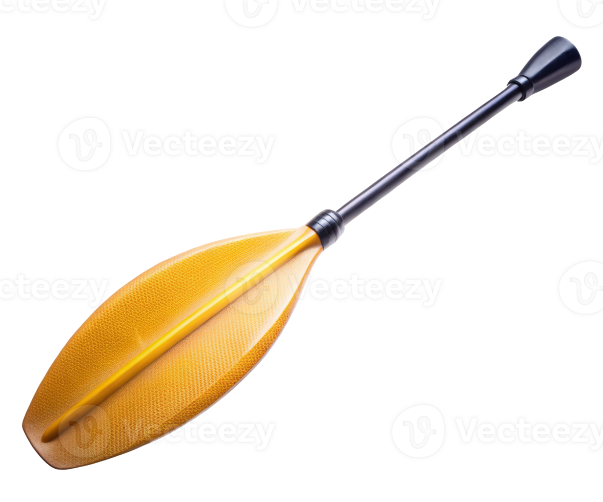 A yellow paddle with a black handle png