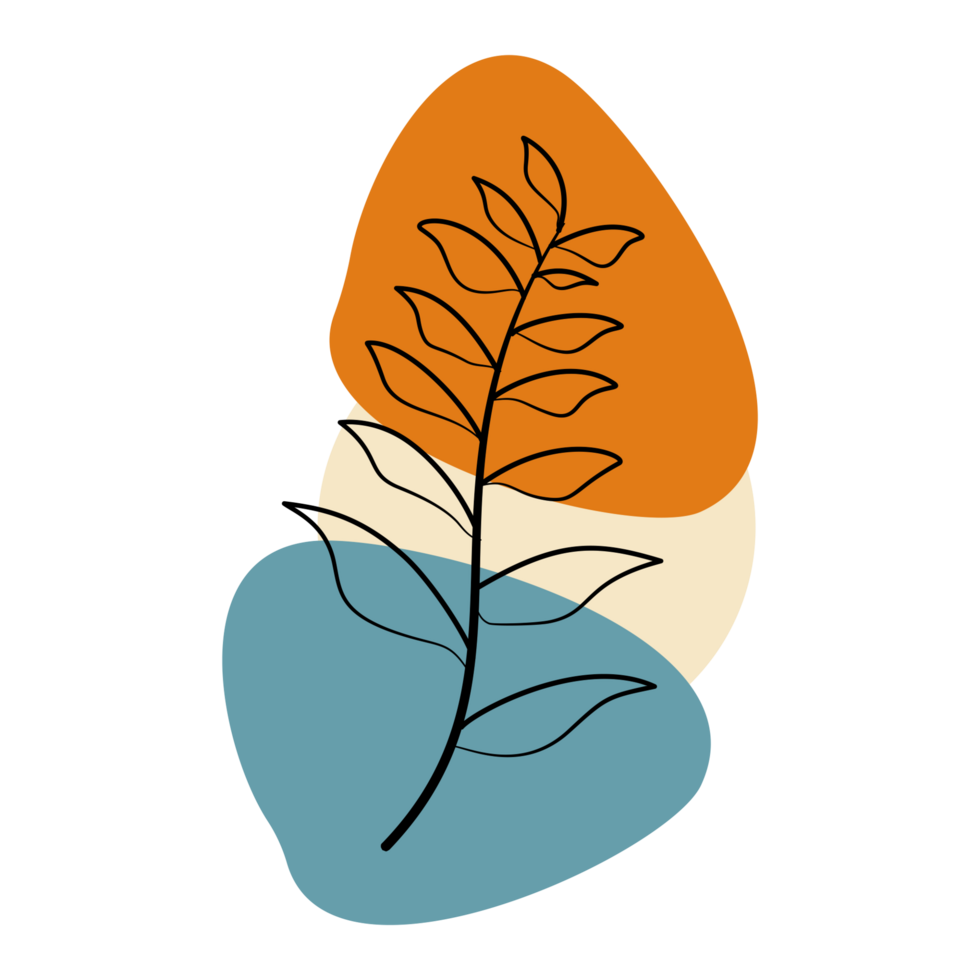 a leaf with a flower on it in a circle png