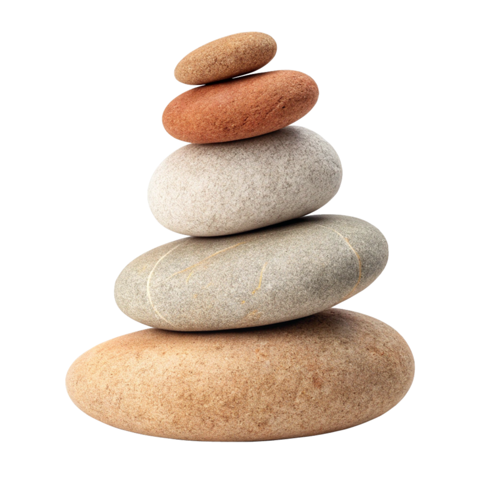 A stack of stones on an isolated background png