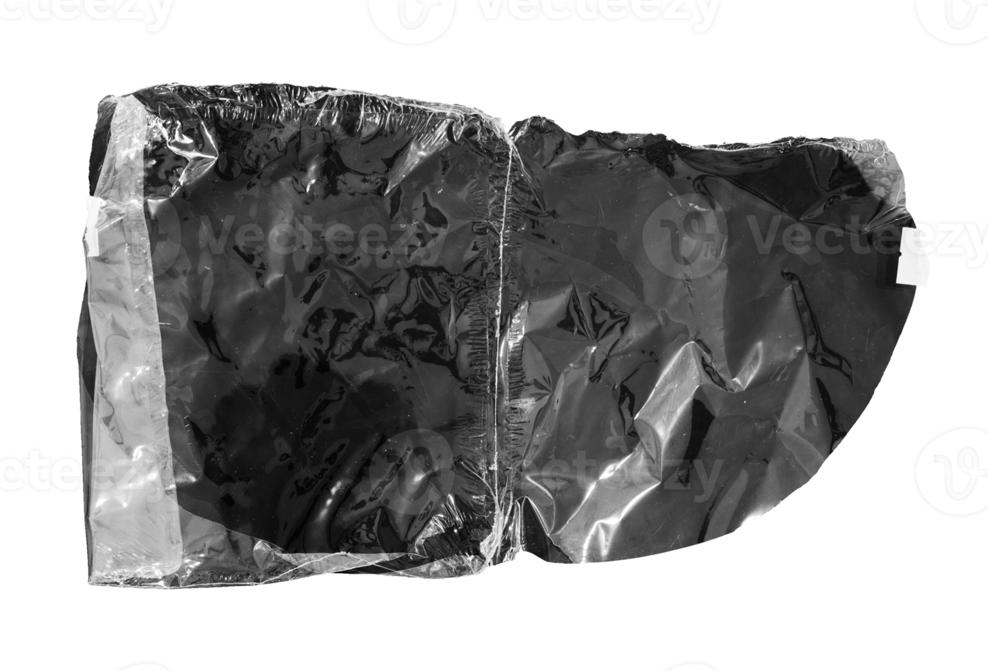 crumpled black garbage bag texture png