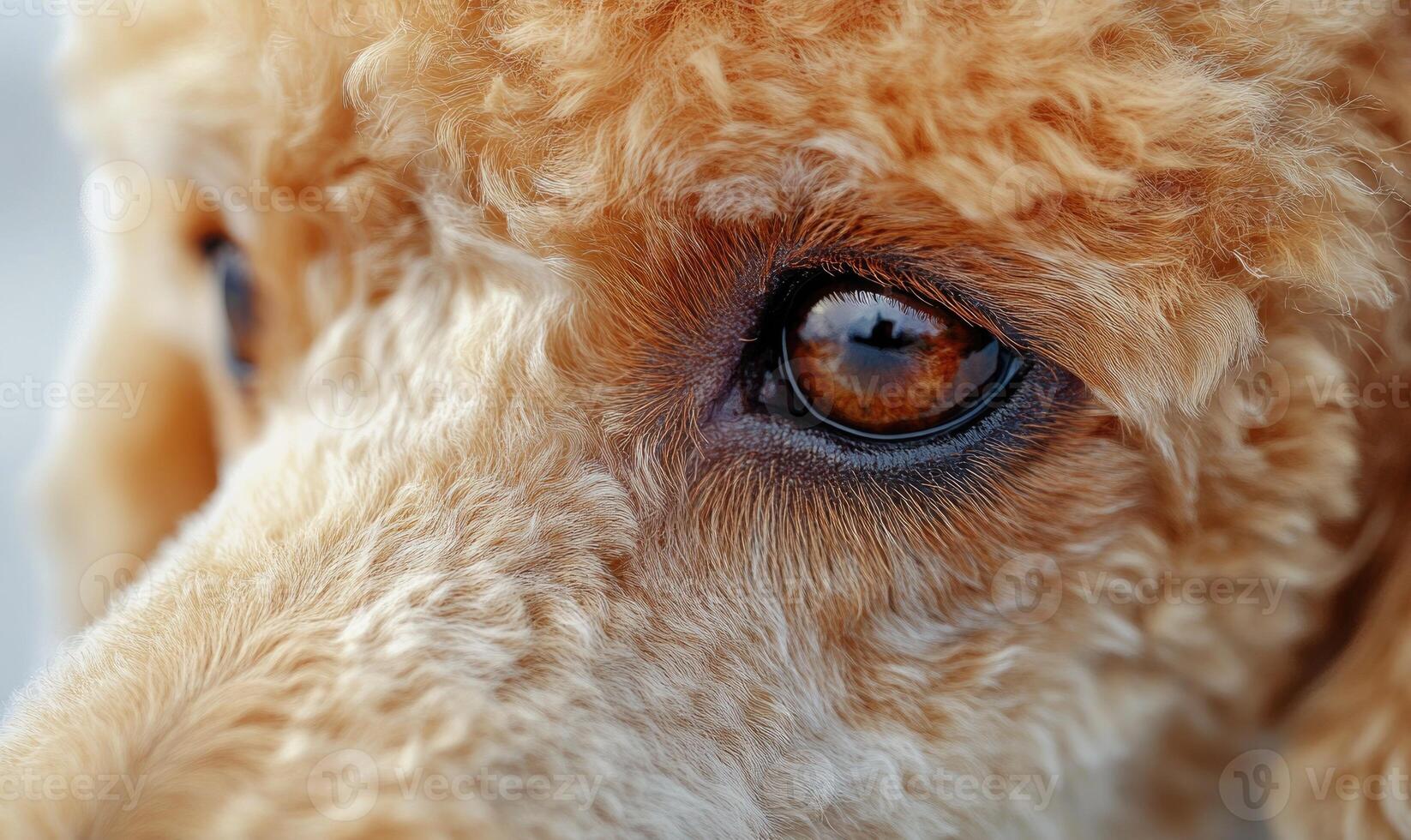 A poodle with brown eyes photo