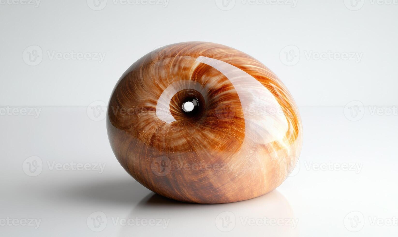 A brown object with a hole in the middle photo