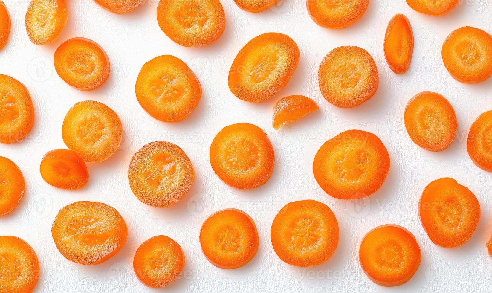 A close up of many orange carrot slices photo