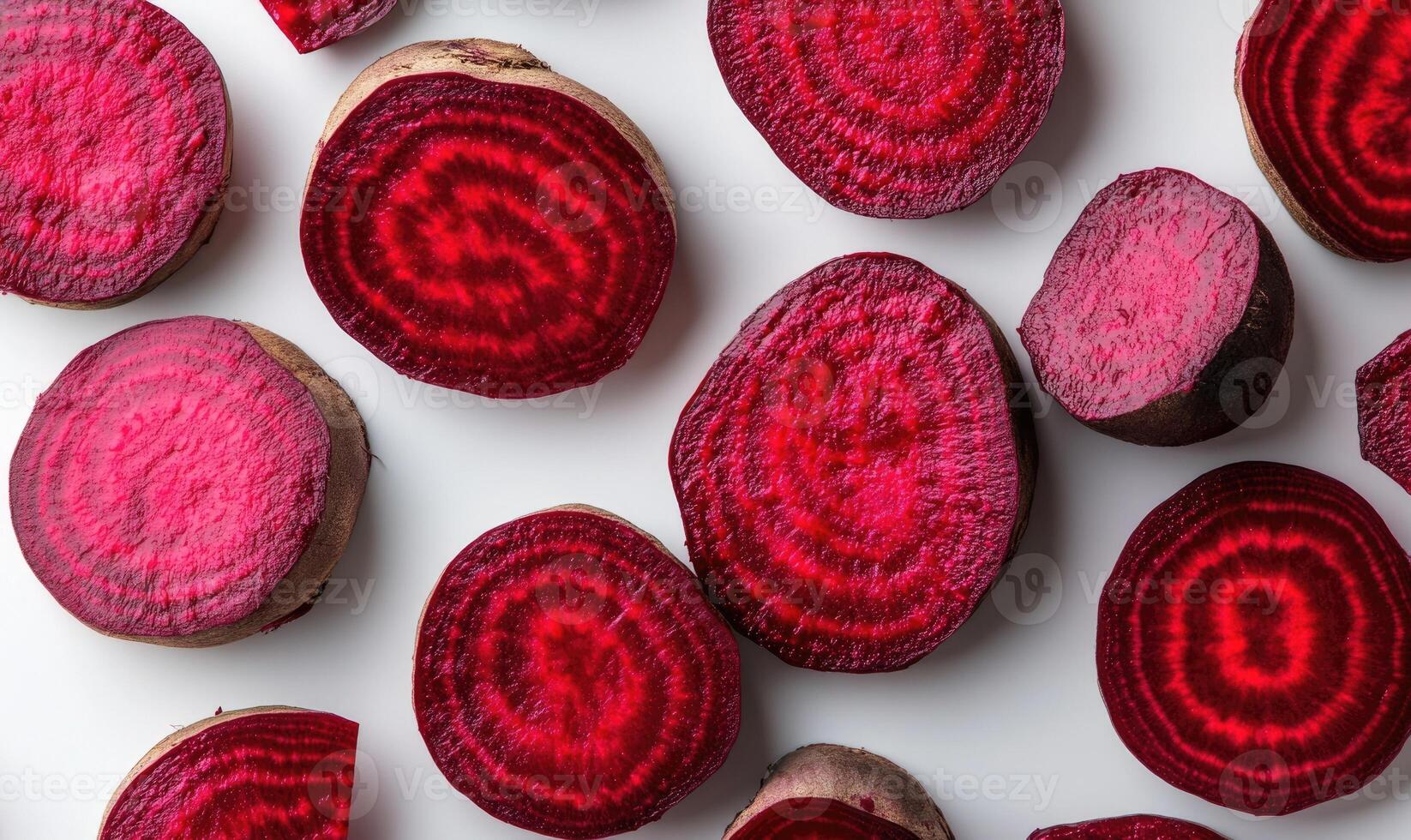 A close up of a bunch of red beets photo