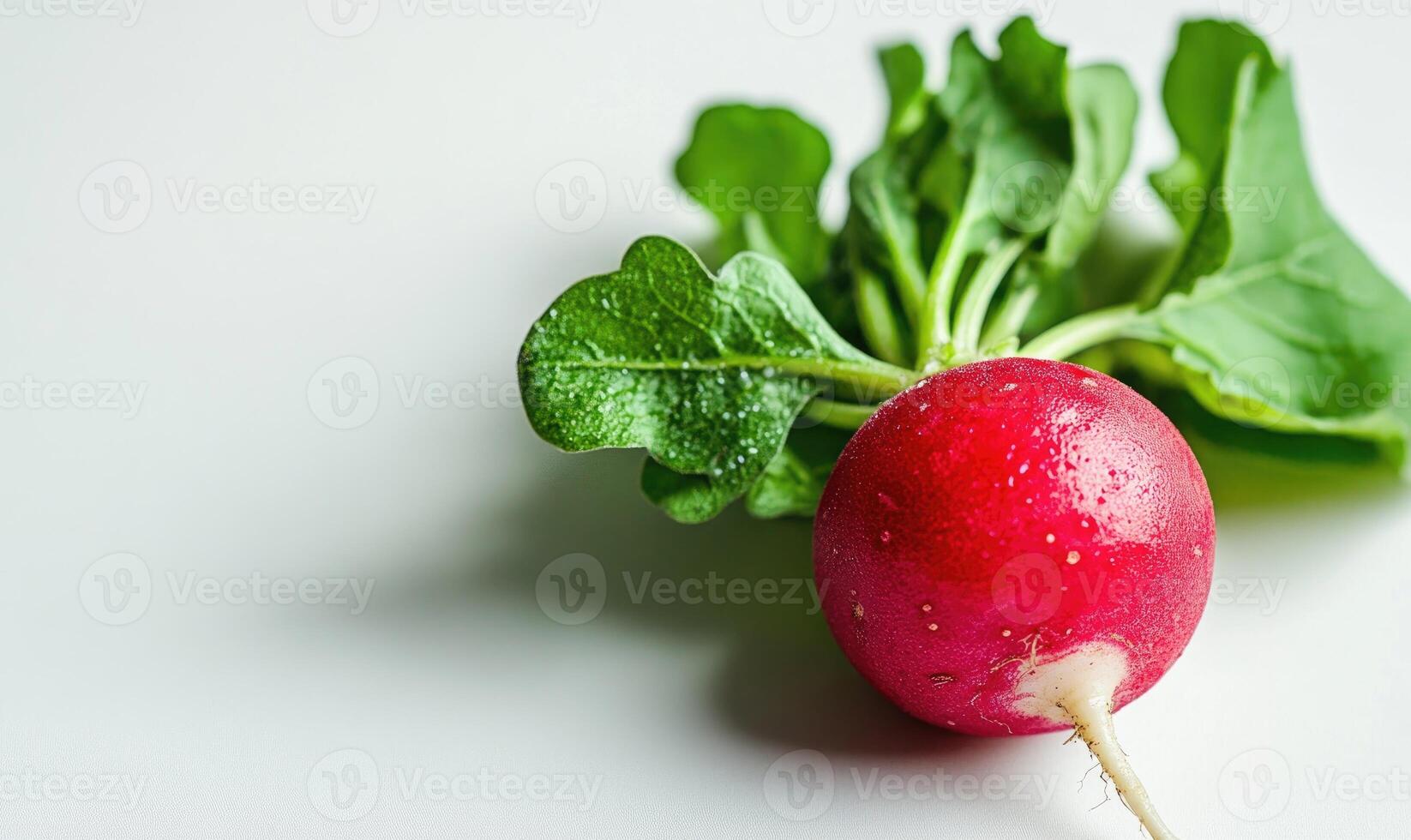A radish is sitting on a white surface photo