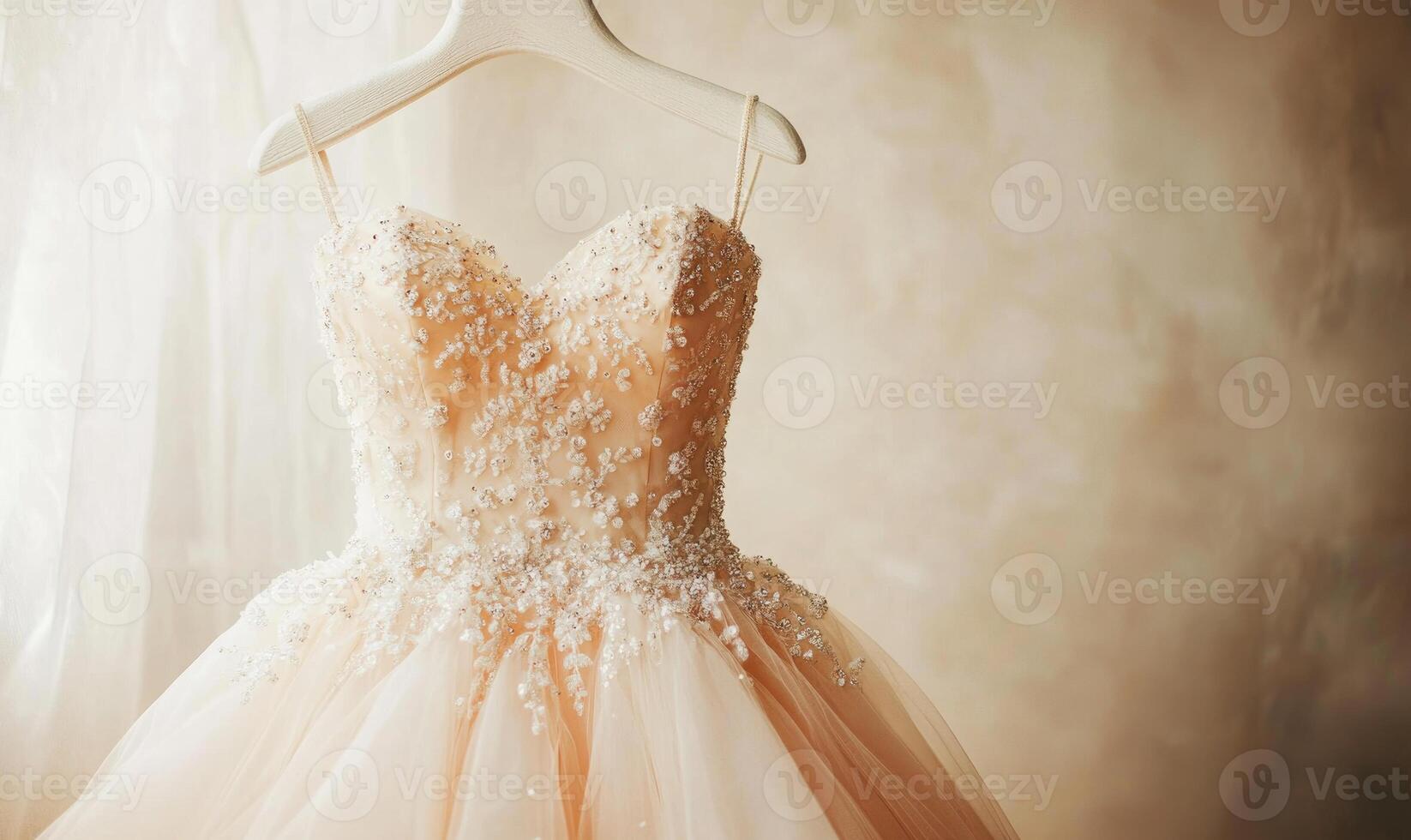 A white dress with a white hanger photo