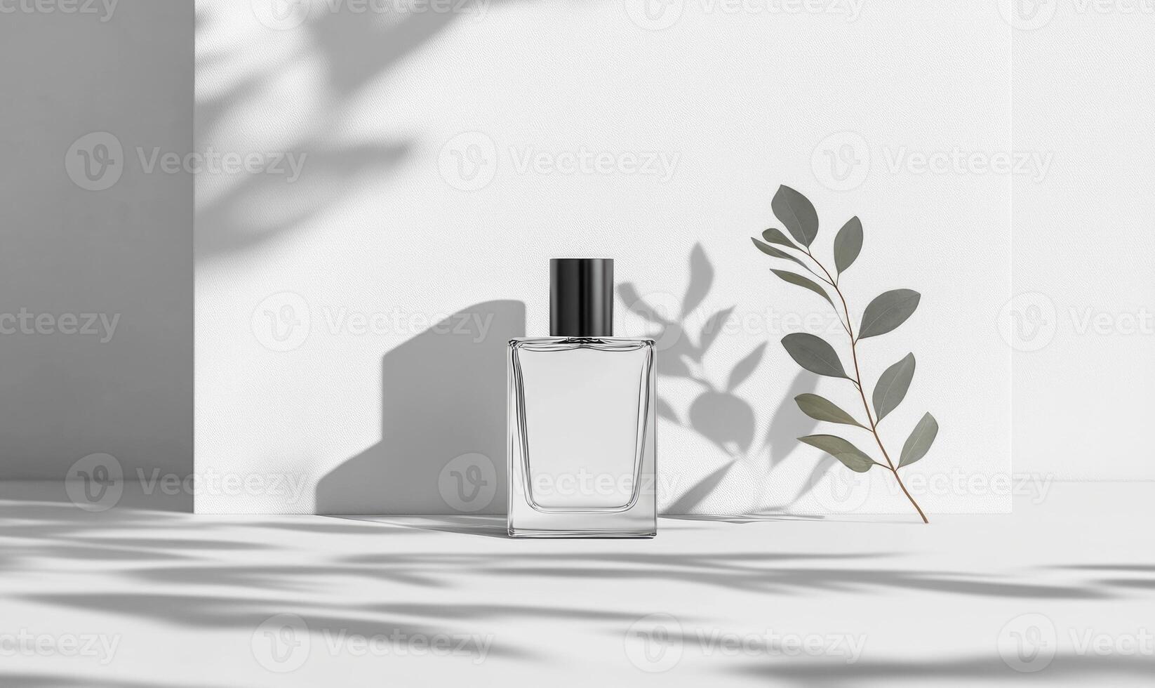 A bottle of cologne is on a table photo