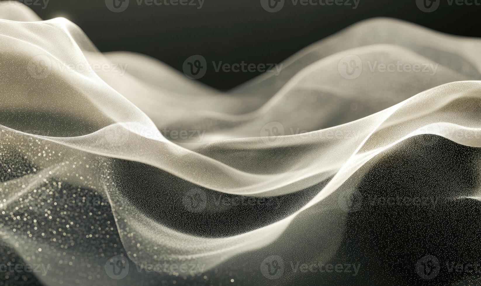 A blurry image of a wave with a lot of white particles photo