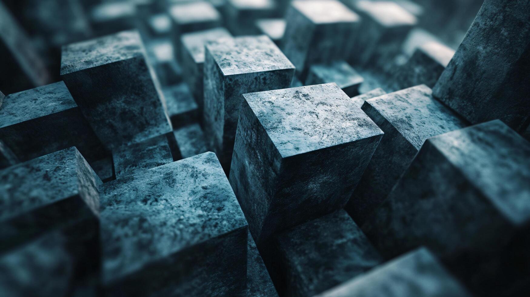 A close up of a bunch of gray cubes photo