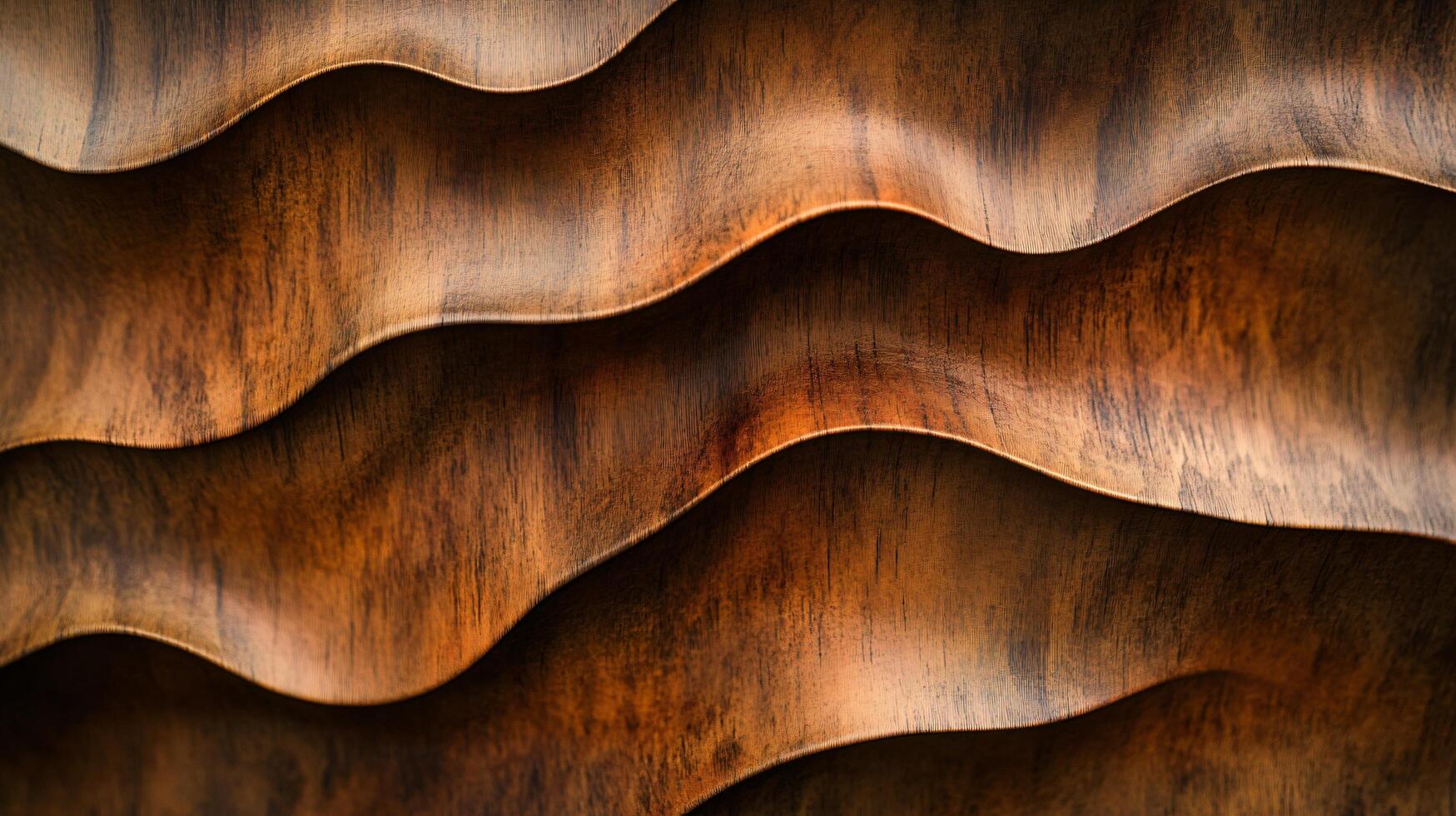 A wooden surface with a wave pattern photo