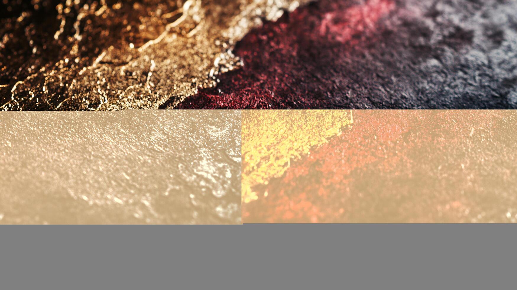 A close up of a wall with a red and gold stripe photo